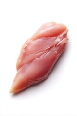Fresh raw chicken breast on white background