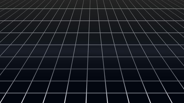 Abstract grid pattern perspective view on dark background design.