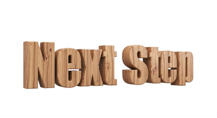 Wooden 3D Text: Next Step