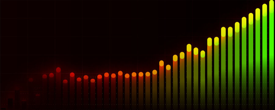 Market Growth Analytics Profit Forecast Investment Dashboard KPI Revenue Trend Bullish Strategy Momentum Earnings Portfolio Trading Chart Vector Illustration.