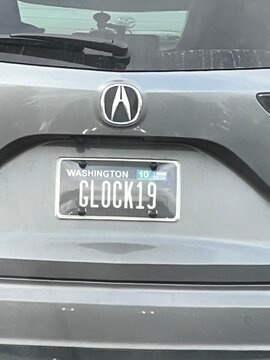 Seattle, WA, USA
February 19, 2026
Glock19 license plate