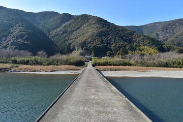 高知　四国　沈下橋　四万十川