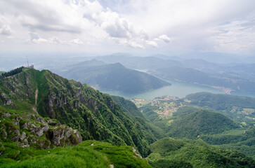 Fototapeta premium View from Monte Generoso Over Lake Lugano, Ticino