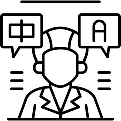 Translator Icon Vector Element
