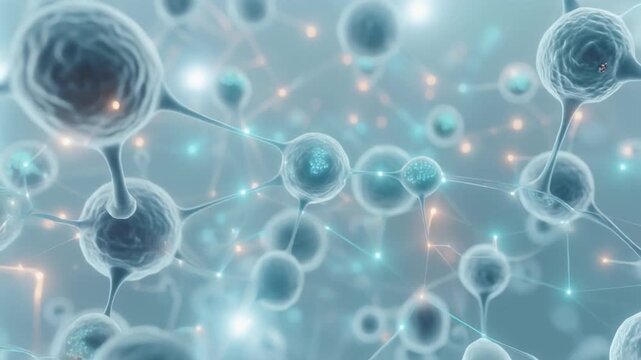 Hyper-realistic cinematic visualization of interleukin molecules activating T-cells in molecular dynamics