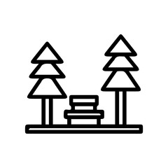 Park Bench and Trees