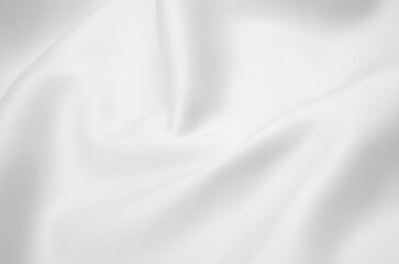 Fototapeta premium Smooth elegant white silk or satin luxury cloth texture can use as abstract background with copy space.