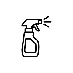 Cleaning and Disinfecting with Spray Bottle Icon for Hygiene and Sanitation