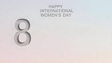Happy international women's day special greeting card design