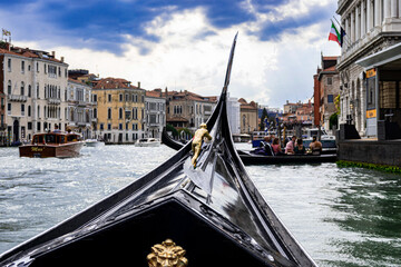 View of the gondolas of beautiful Venice (Italy) © McoBra89