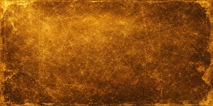 A rusty grunge metal background with aged brown textures and antique parchment patterns creates a vintage sepia backdrop with rough space for text