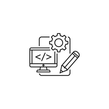 Digital Coding and Software Development Concept Illustration