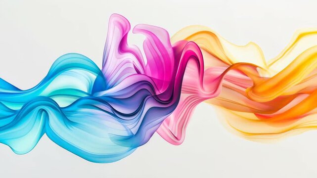 Colorful Wave: An artistic rendering of flowing, colorful waves intertwining, creating a visually captivating display of abstract artistry.