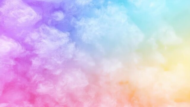 Colorful Sky: A dreamy canvas of pastel hues swirls together, evoking a sense of tranquility. The soft interplay of colors creates a mesmerizing backdrop, suitable for designs and backgrounds. 