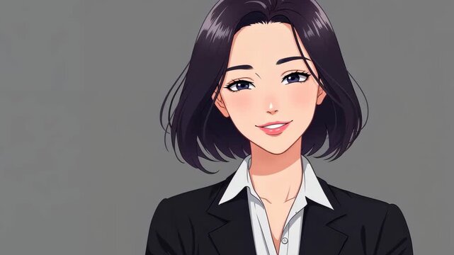 Businesswoman Portrait: Confident and poised, a professional woman, embodying business elegance, stares, offering a compelling blend of approachability and professionalism.
