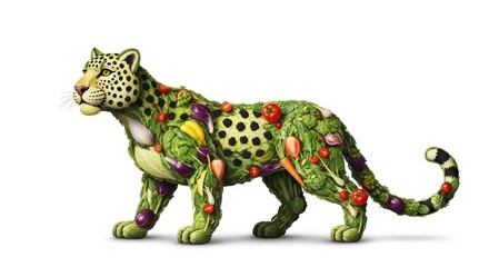 Fototapeta premium Vegetable Leopard: Healthy Eating Concept