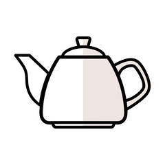 Simple line art illustration of a teapot on a white background.