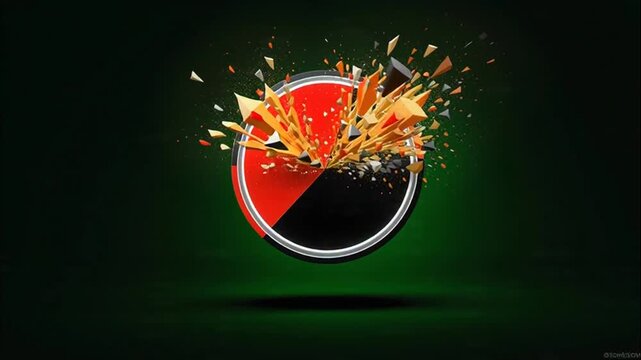 Collection of 3D geometric abstract backgrounds with colorful pyramids and triangles