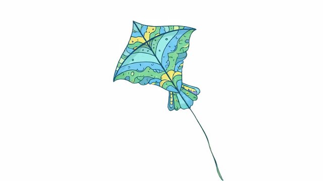 Colorful Kite Flying in the Air.