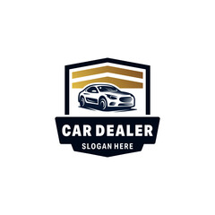 Car Dealer Logo Design  Emblem  Creative symbol Vector