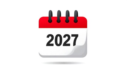 A minimalist calendar icon representing the year 2027