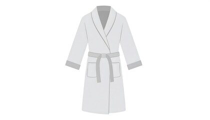 A simple illustration of a white bathrobe