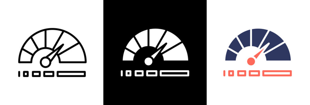 Speedometer triple icon
