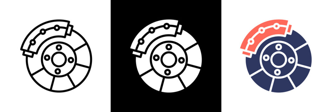 Brake Disc triple icon