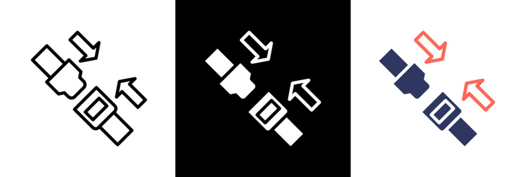 Seat Belt triple icon