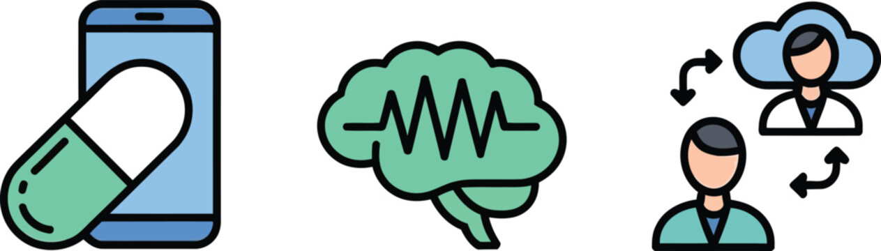 Digital health care services and mental wellness support through technological integration and data sharing