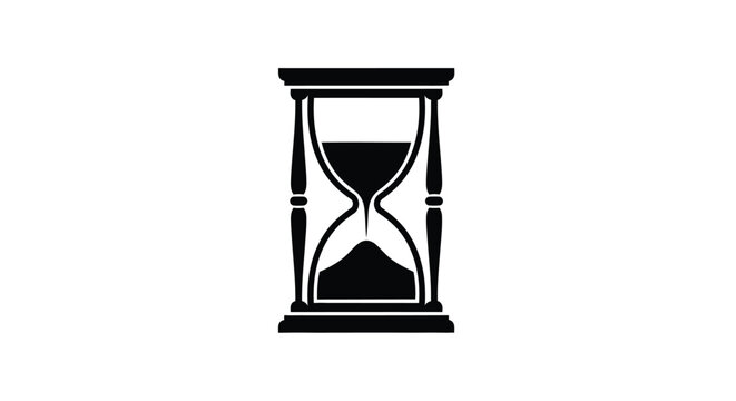 An elegant hourglass illustration depicting the passage of time silhouette