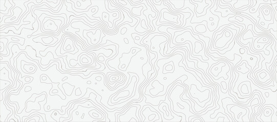 Obraz premium Topographic Contour Map Background with Abstract Elevation Lines and Minimal Terrain Pattern Design.