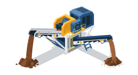 Heavy machinery digging into the ground with excavated soil. © Kaya Raya
