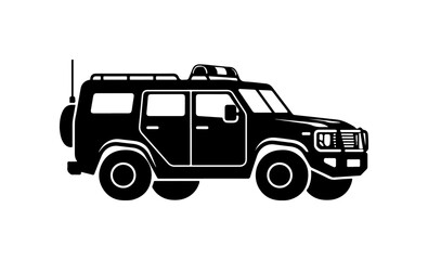Black SUV Vector Silhouette Graphic