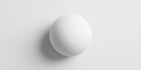Minimalist white sphere on a light background.
