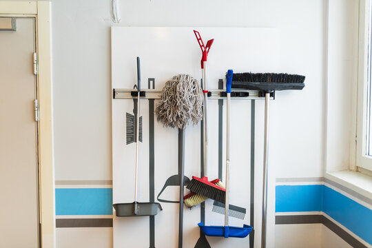 Cleaning equipment in laundry room