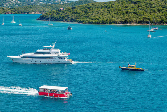 Boats and Yacht in St. Thomas Harbor