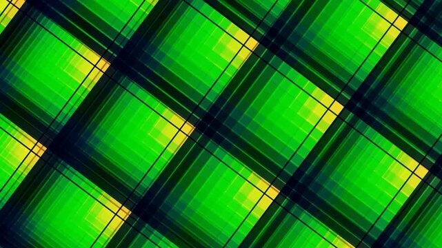 Abstract modern plaid pattern with green yellow and dark blue colors