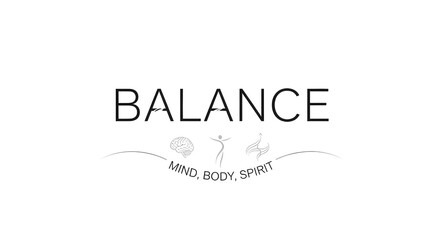 Obraz premium Balance concept illustration with mind body spirit harmony and zen equilibrium for wellness and meditation design