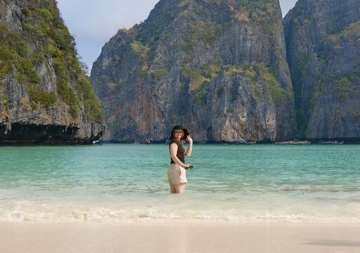 Tourist in iconic Thailand destination