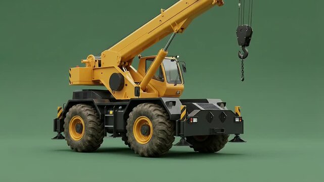 Heavy Duty Rough Terrain Crane for Construction Sites and Industrial Lifting Operations