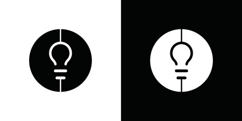 simple light bulb logo vector © choirul