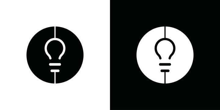 simple light bulb logo vector