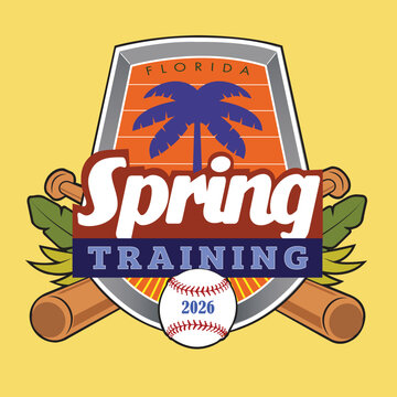 A logo design for spring training baseball.