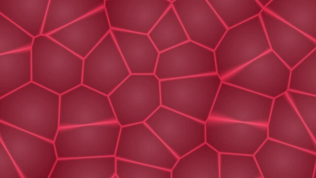 Abstract red glowing cellular network pattern background