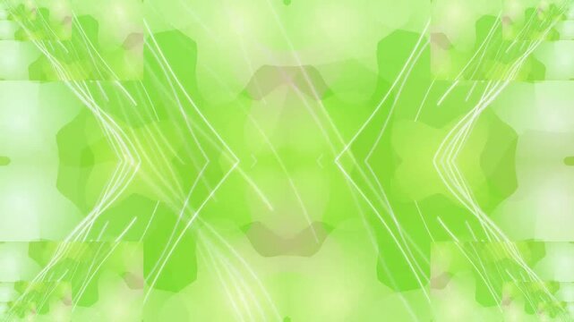 Abstract Green Pattern with Light Effects and Dynamic Shapes in Motion