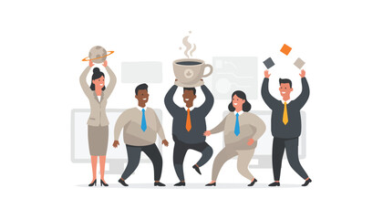 Empowered Diverse Team Celebrating Strategic Innovation and Business Milestones