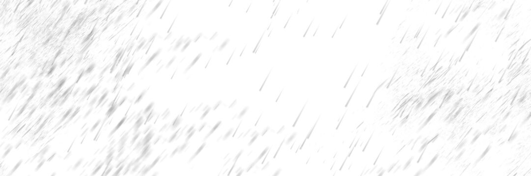 Heavy rain isolated on transparent background header