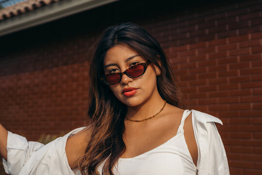 Woman with Sunglasses Street Portrait