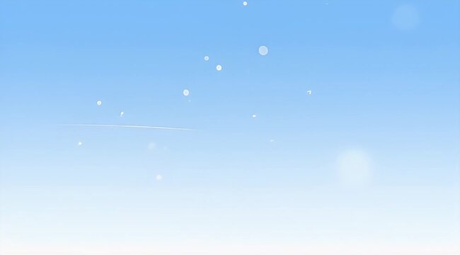 Gradiant Sky with Contrails and bokeh in Light Blue and White